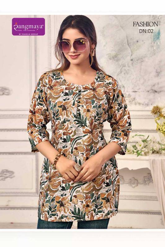 Rangmaya fashion short top Kurti wholesale online